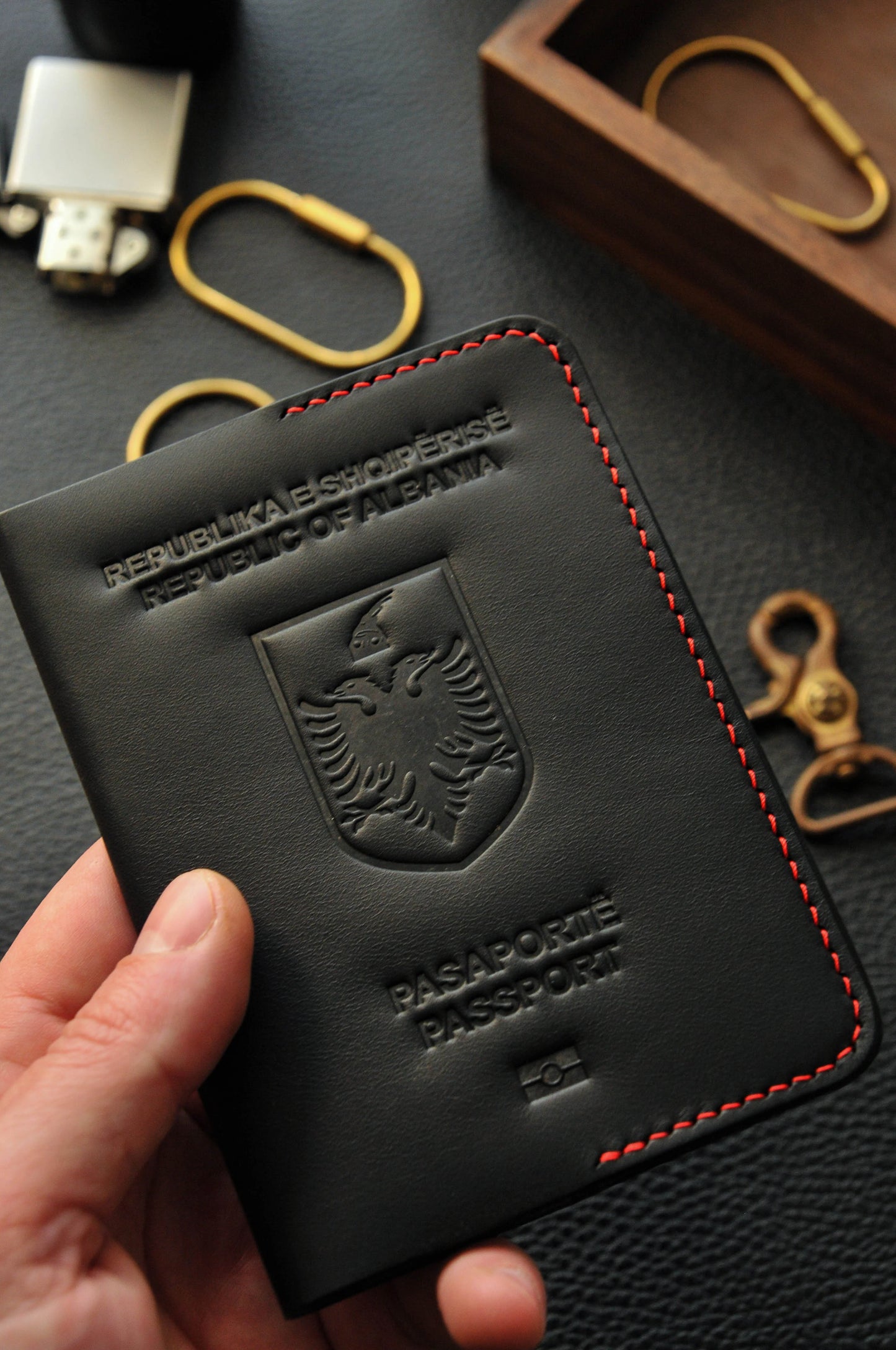 Passport cover for Albanian passport
