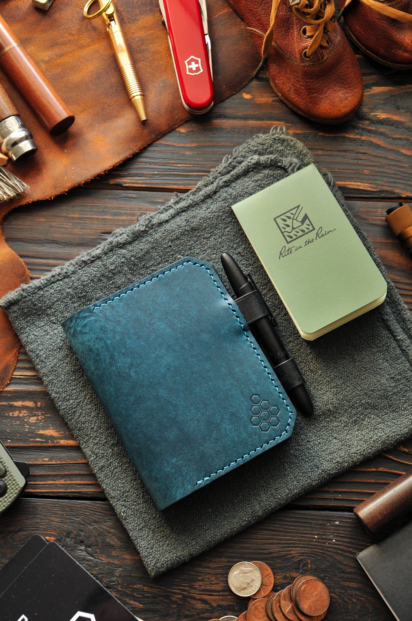 EDC wallet, EDC Pouch, EDC Organizer, Notes wallet, Wallet Notebook
