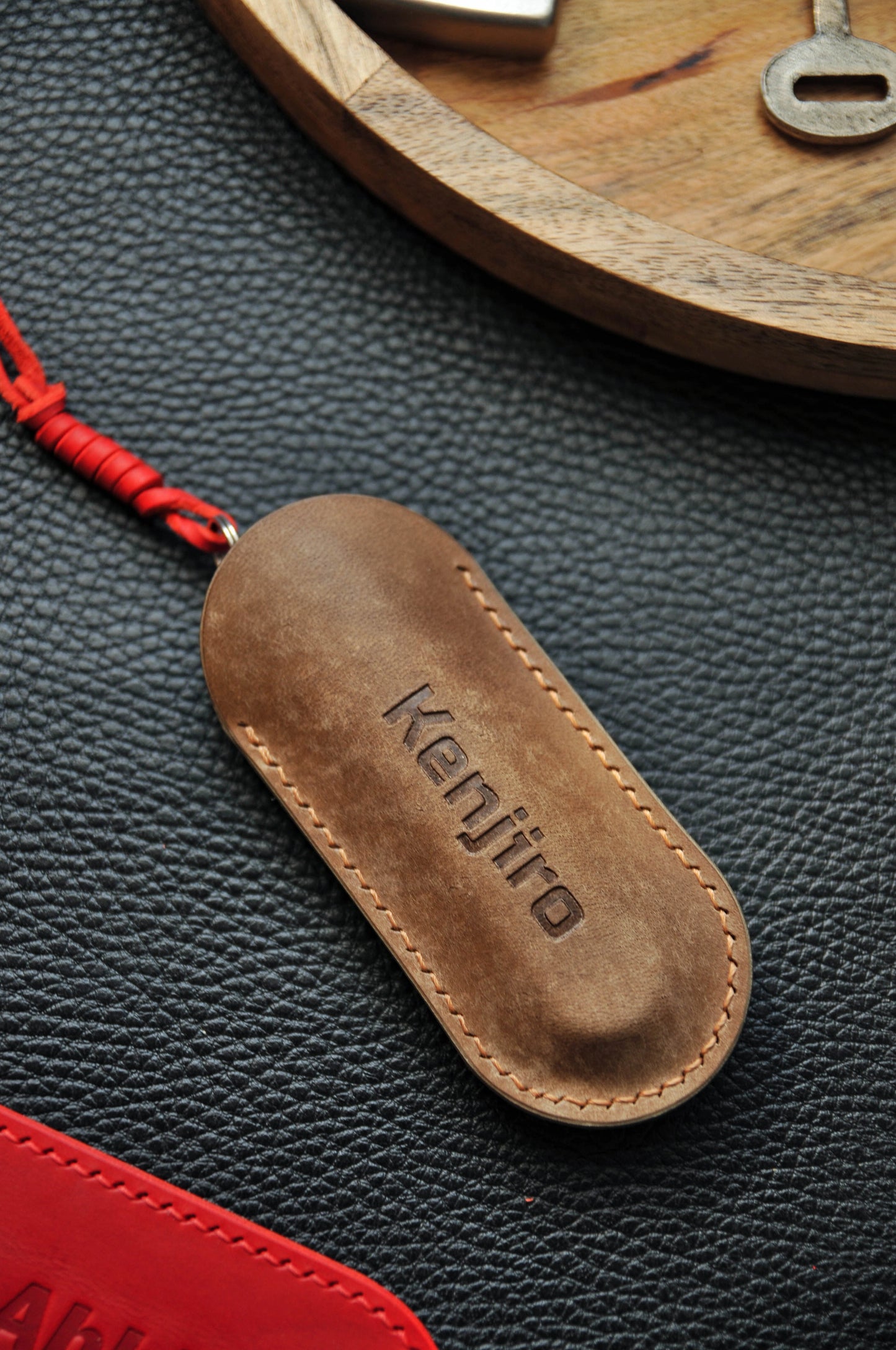 Personalized Leather Sheath Victorinox Spartan knife , knife slip, Victorinox EDC,  officer's Swiss knife