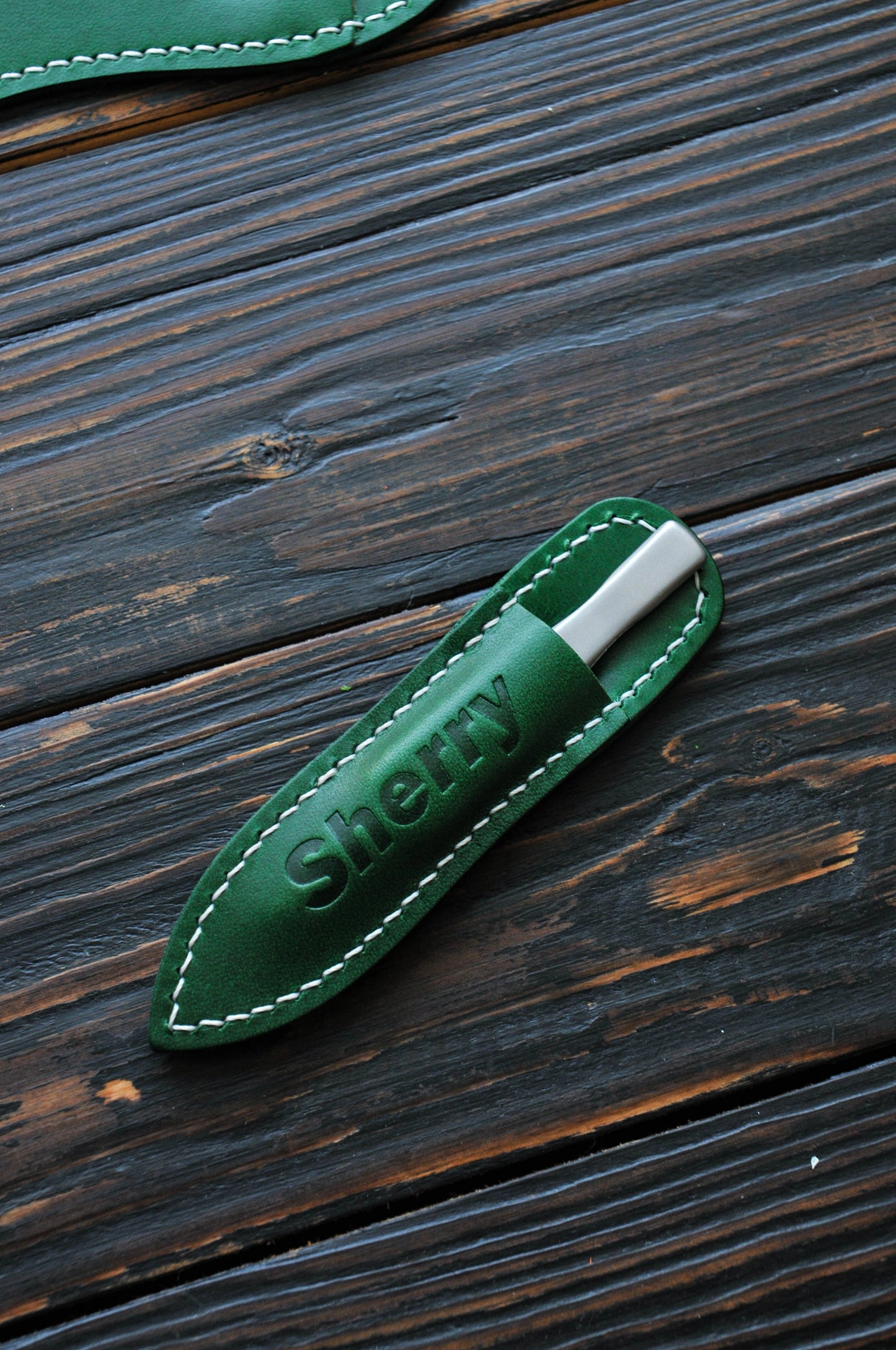 Personalized tweezers case,  leather  tweezers holder