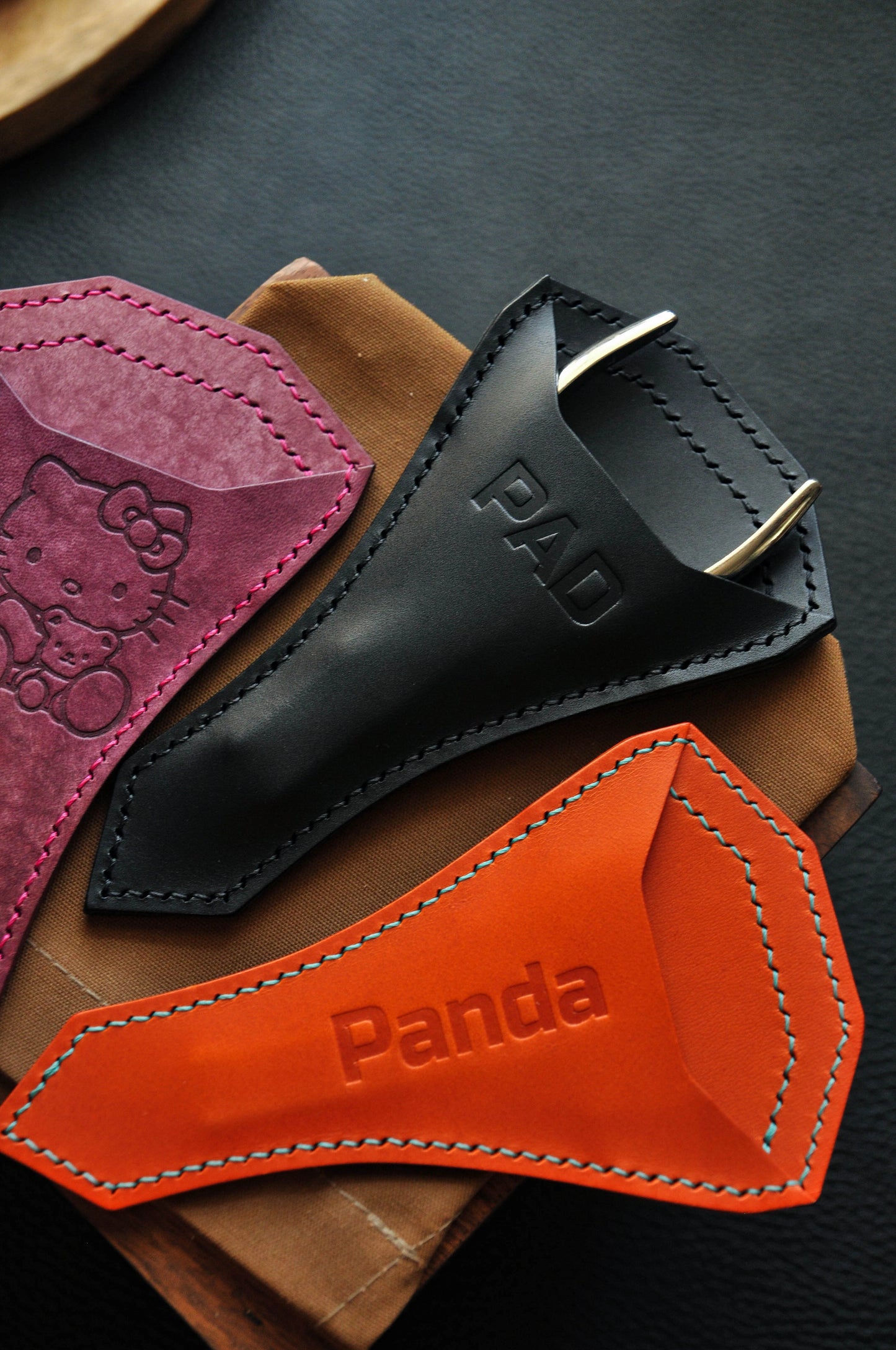 Personalized Manicure case,  leather Manicure holder