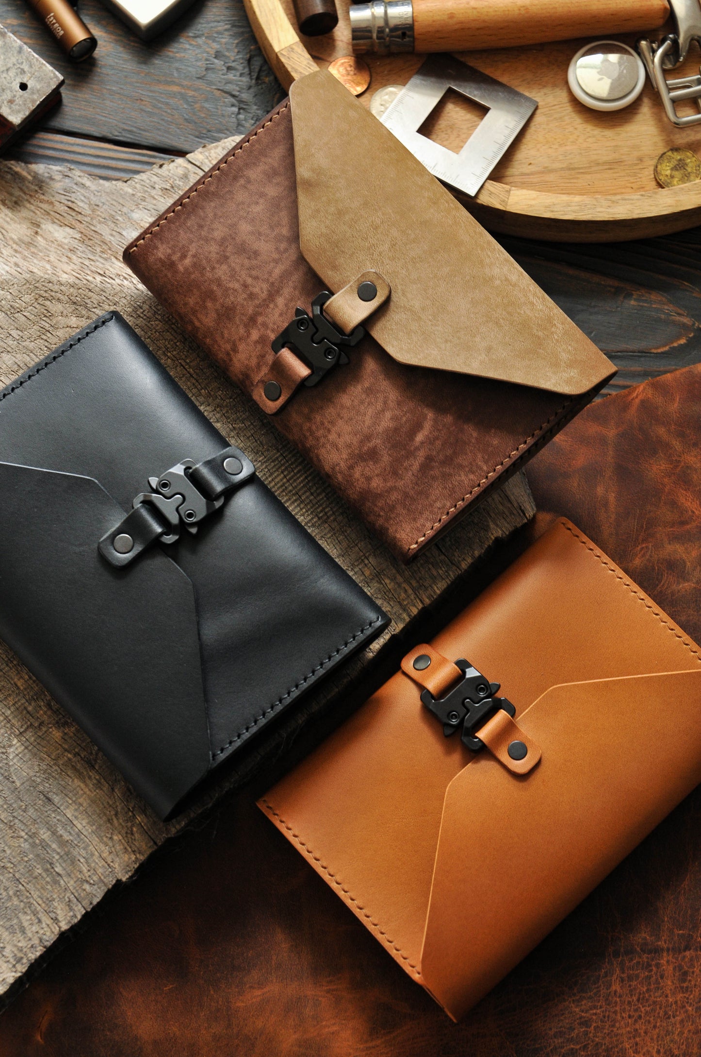 Leather Tobacco Pouch, Travel Organizer for Smoking Accessories