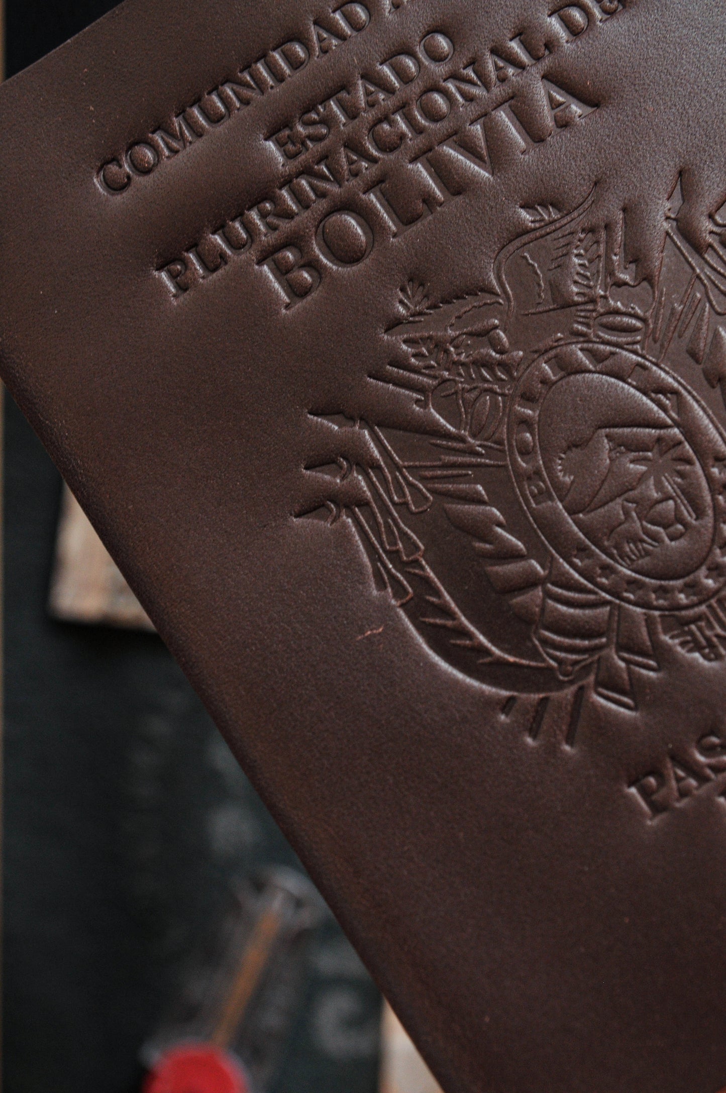 Passport cover for Bolivia passport