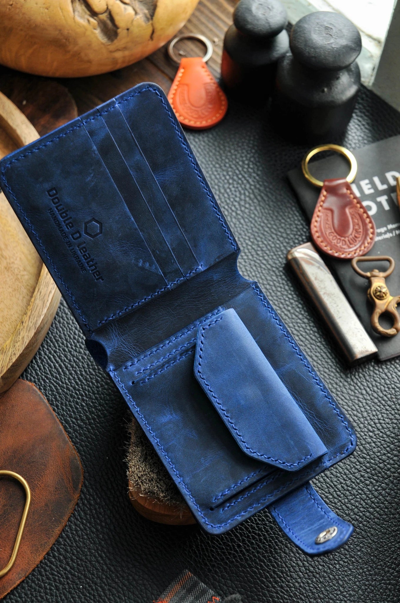 Crazy Horse Leather Bifold Wallet