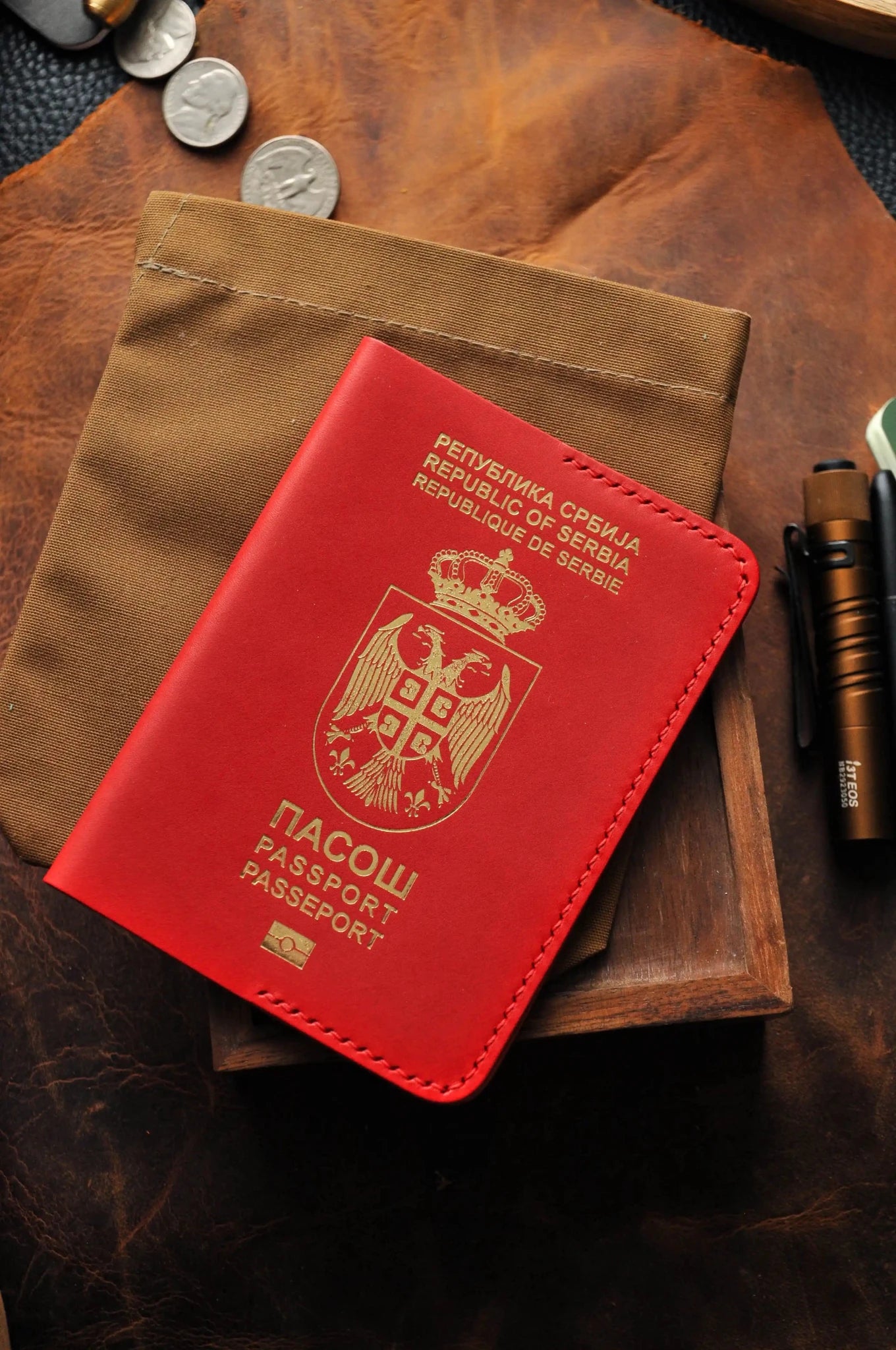 Passport cover for Serbia passport