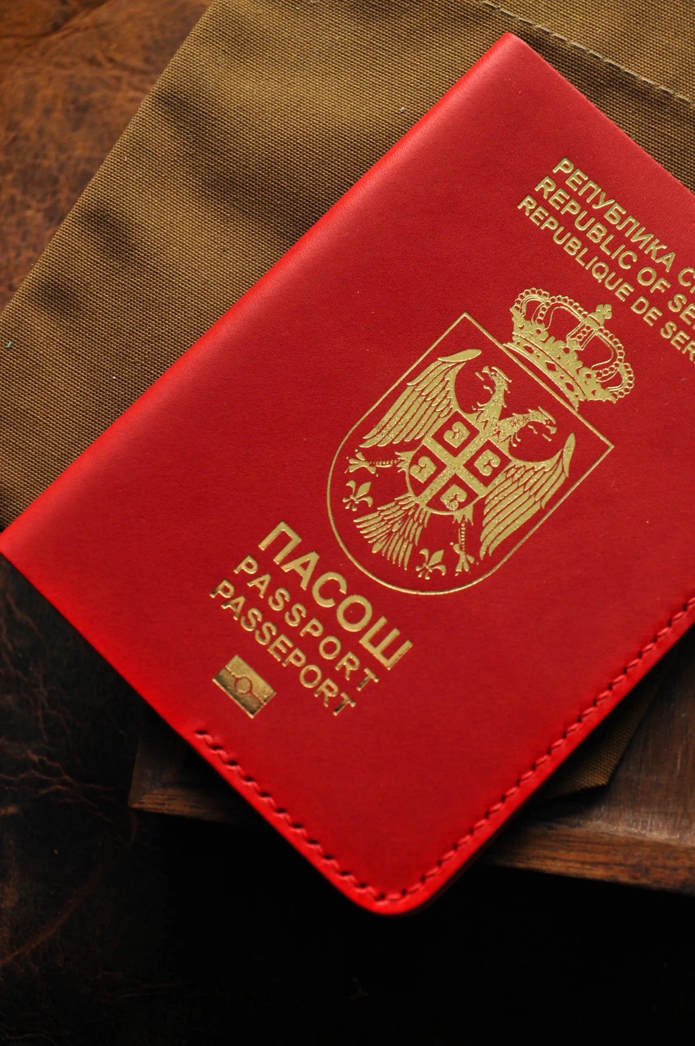 Passport cover for Serbia passport