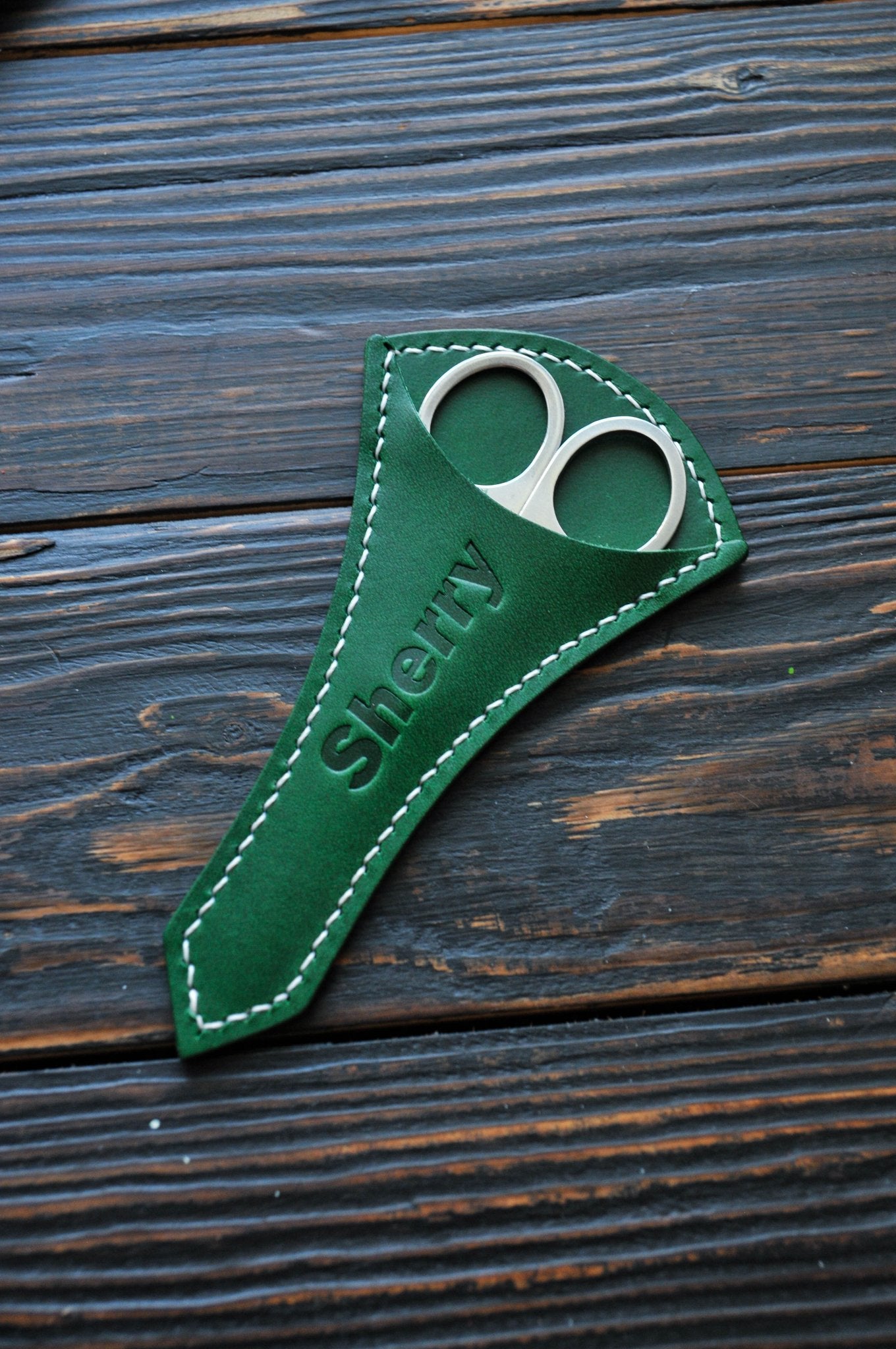 Personalized Leather Manicure case, scissors case