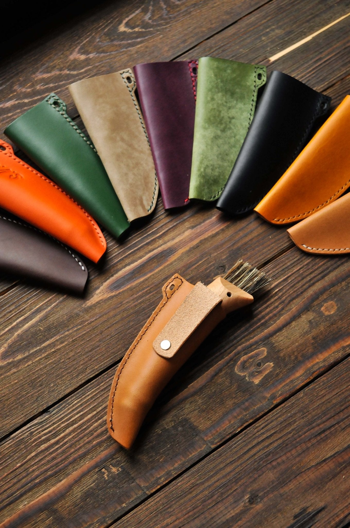 Personalized Leather Sheath Mushroom Knife  Opinel No. 8, Mushroom Picker Gift, Opinel Knife Sheath, Mushroom picking, Belt sheath Opinel