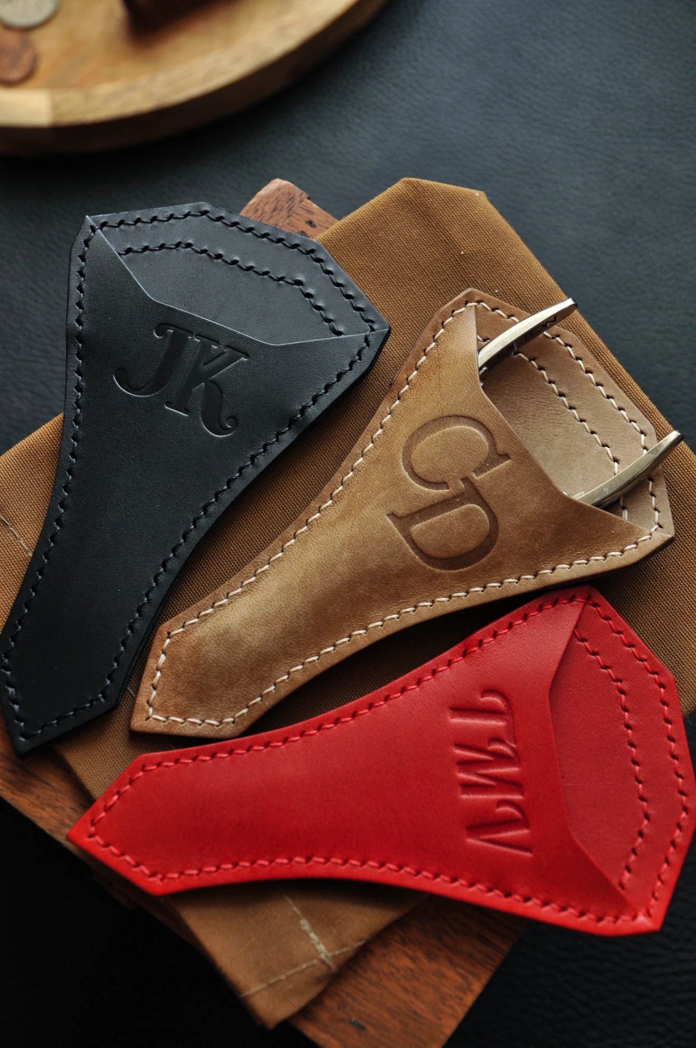 Personalized Manicure case,  leather Manicure holder