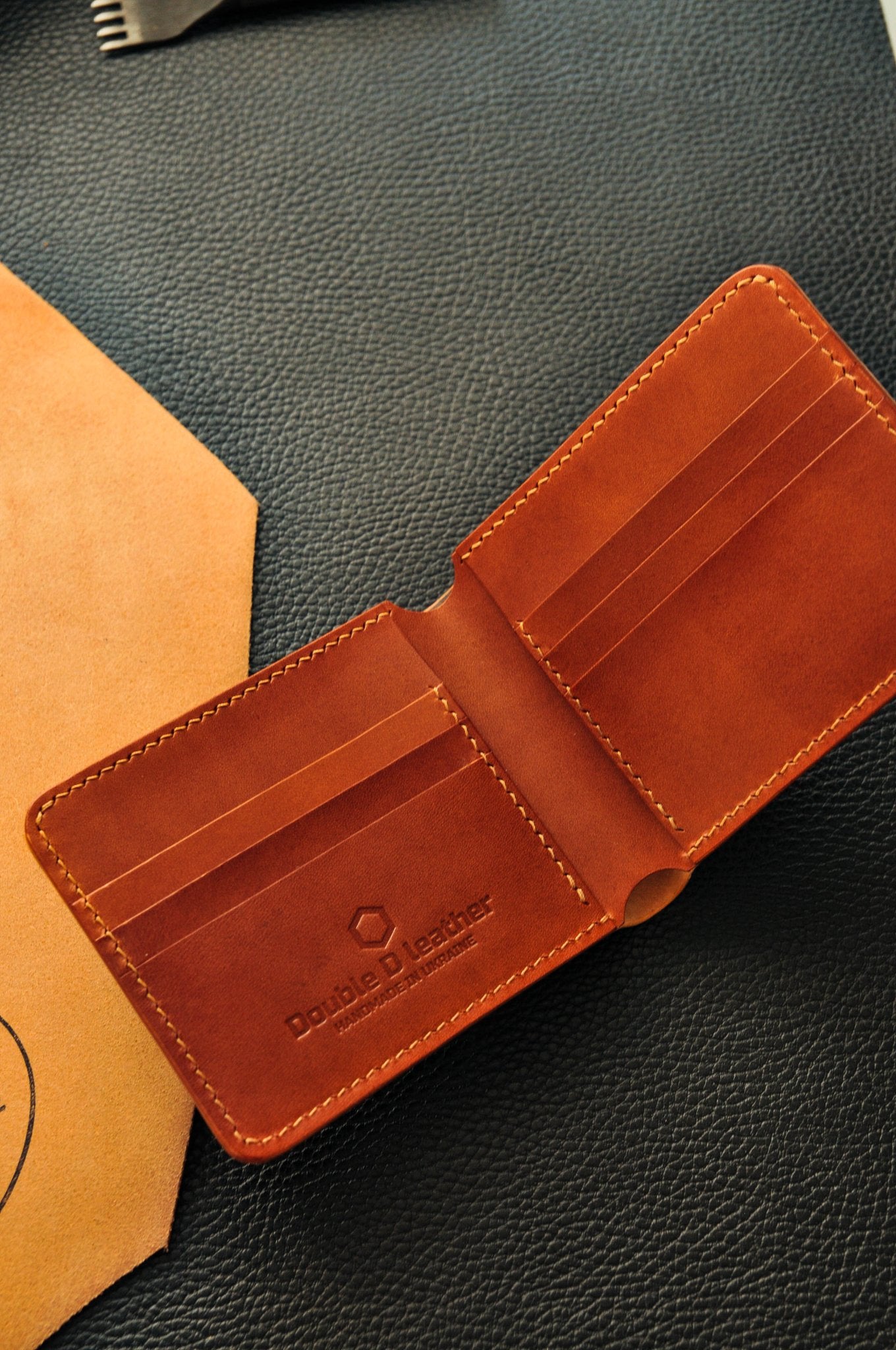 Shell Cordovan leather wallet